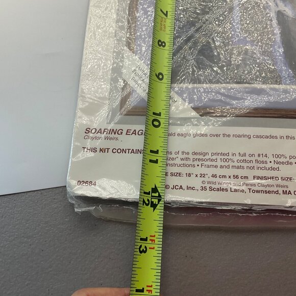 VTG 90's Needle Treasures Counted Cross Stitch Kit Soaring Eagle Cascade Nature - Picture 8 of 9